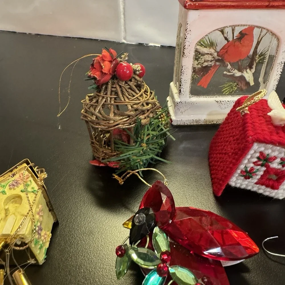 Vintage & Kitsch Handmade Bird Themed‎ Christmas Ornaments and Decor 14